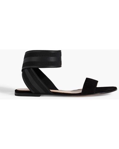 Gianvito Rossi Emily 05 Suede And Stretch Sandals - Black