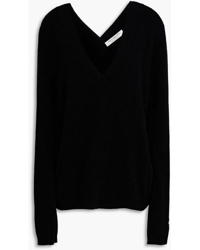 Philosophy Di Lorenzo Serafini Embroidered Wool And Cashmere-blend Sweater - Black