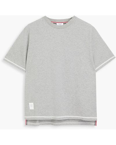 Thom Browne Cotton-jersey T-shirt - Grey
