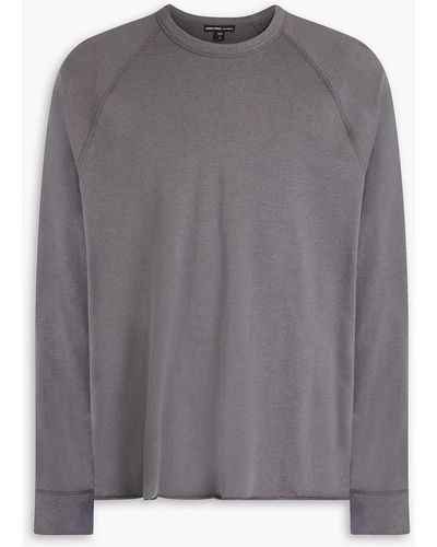 James Perse Sweatshirt aus baumwollfrottee - Grau