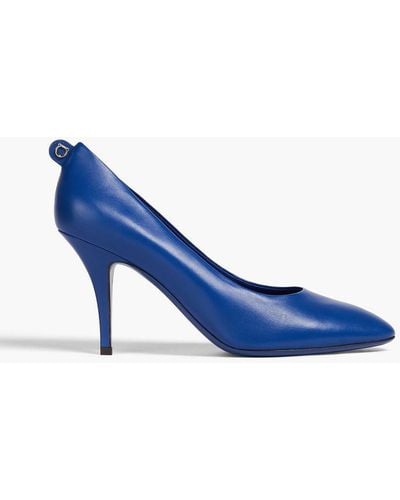 Ferragamo Leather Court Shoes - Blue