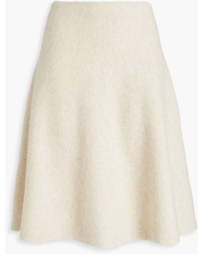 Vince Mélange Wool And Cashmere-blend Skirt - White