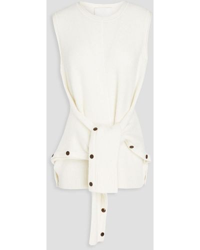 3.1 Phillip Lim Button-embellished Knitted Top - Natural