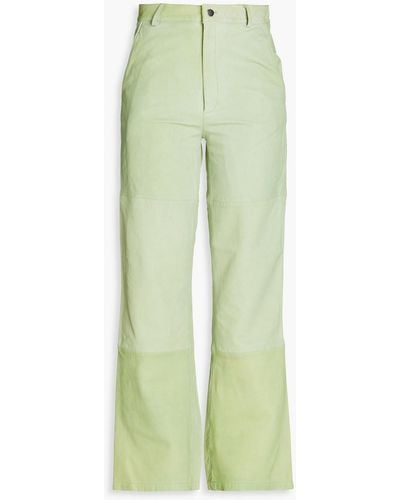 DEADWOOD Flynn Leather Trousers - Green