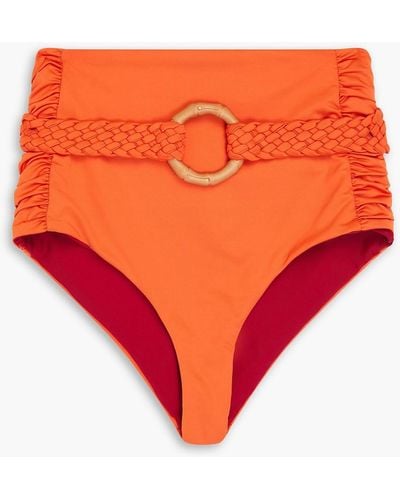 Johanna Ortiz Tangelo Cumbi Reversible Belted Bikini Briefs - Orange