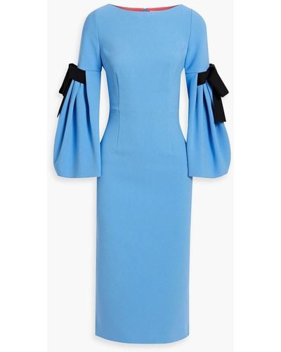 ROKSANDA Venturi Bow-detailed Crepe Midi Dress - Blue