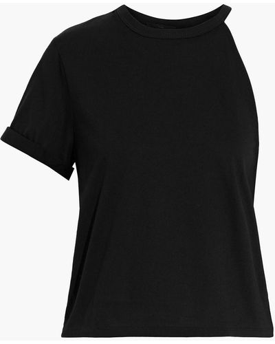 The Range Cutout Cotton-jersey T-shirt - Black