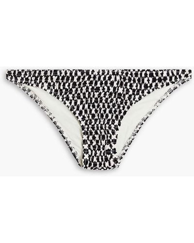 Solid & Striped Rachel Printed Low-rise Bikini Briefs - Black