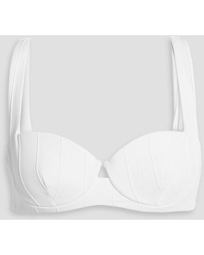 Onia Danica Ribbed Bikini Top - White