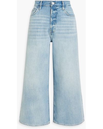 FRAME Le Pixie Cropped High-rise Wide-leg Jeans - Blue