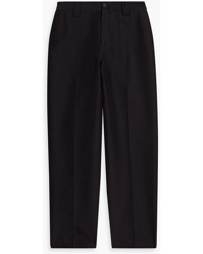 Valentino Garavani Cotton And Silk-blend Pants - Black