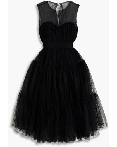 Philosophy Di Lorenzo Serafini Ruffled Tulle Dress - Black