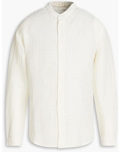 SMR Days Tulum hemd aus jacquard aus einer leinen-baumwollmischung - Weiß