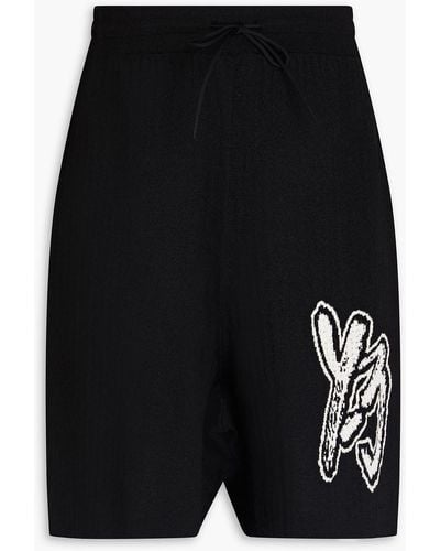 Y-3 Intarsia-knit Shorts - Black