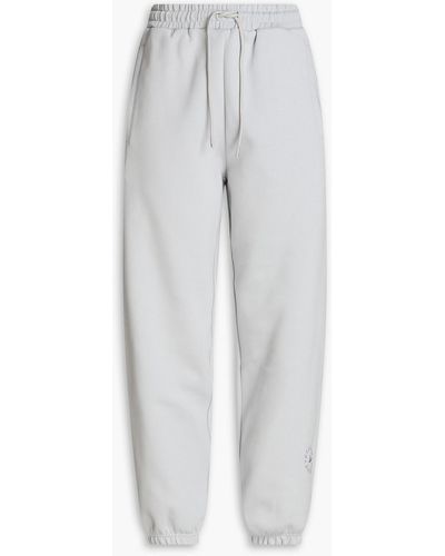adidas By Stella McCartney Stretch-cotton Jersey Track Trousers - Grey
