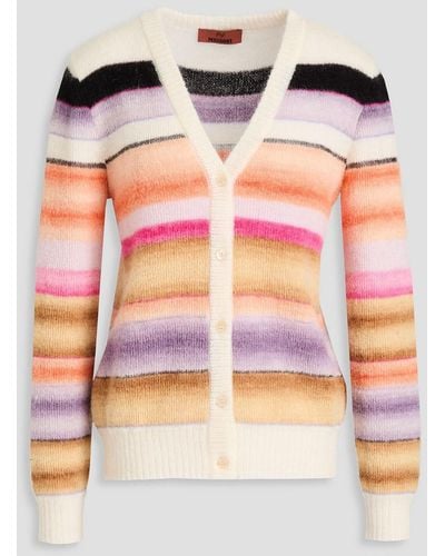 Missoni Striped Knitted Cardigan - Pink