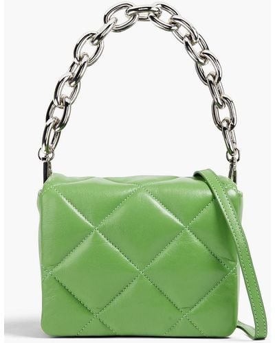 Stand Studio Hestia Quilted Leather Tote - Green