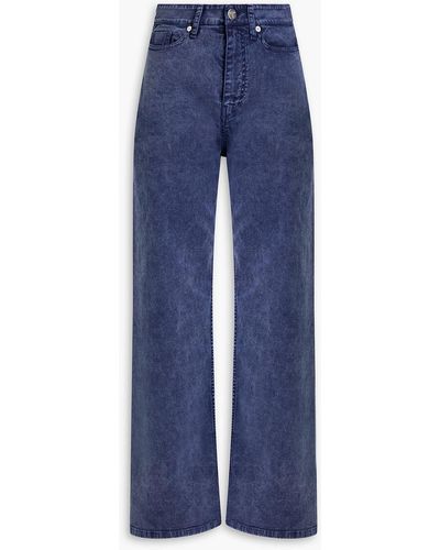 Vivetta Hoch sitzende jeans mit weitem bein in ausgewaschener optik - Blau