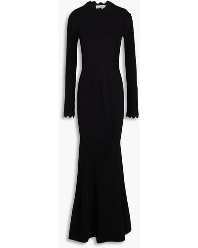 Victoria Beckham Crochet-knit Maxi Dress - Black