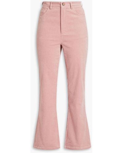 Antik Batik maggy Cotton-blend Corduroy Flared Trousers - Pink