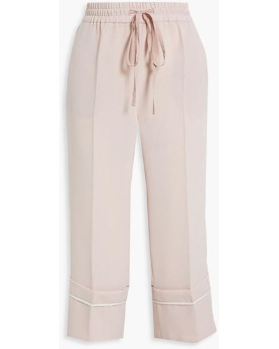 RED Valentino Cropped Crepe Straight-leg Trousers - Pink