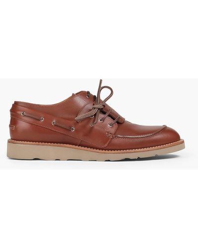 Maison Margiela Leather Boat Shoes - Brown