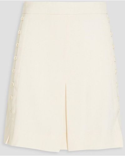 See By Chloé Pleated Crepe Shorts - Natural