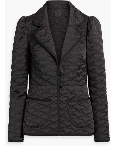 Anna Sui Quilted Satin Jacket - Black