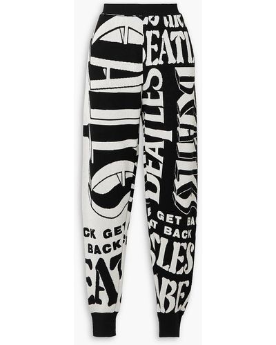 Stella McCartney The beatles get back track pants aus strick mit intarsienmuster - Weiß