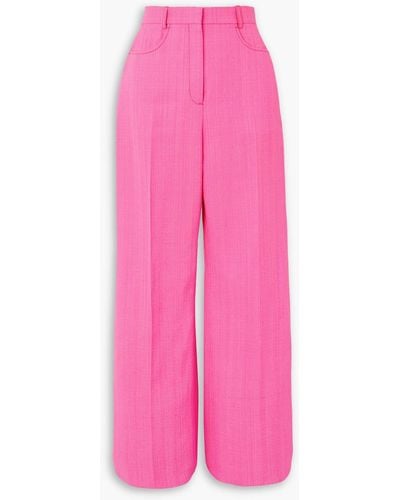 Jacquemus Meloia Woven Straight-leg Trousers - Pink
