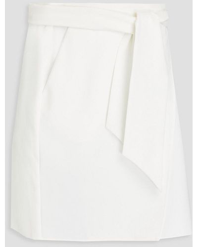 Emporio Armani Mini-wickelrock aus twill - Weiß