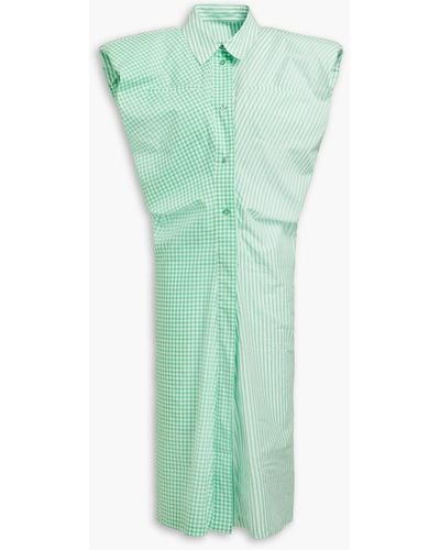 REMAIN Birger Christensen Marika Printed Cotton-poplin Shirt Dress - Green