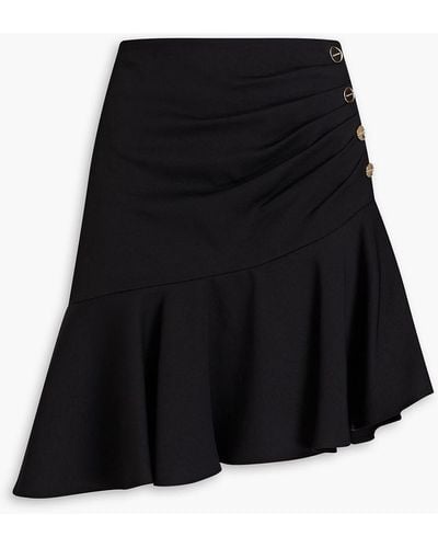 Sandro Lisboa Fluted Piqué Mini Skirt - Black