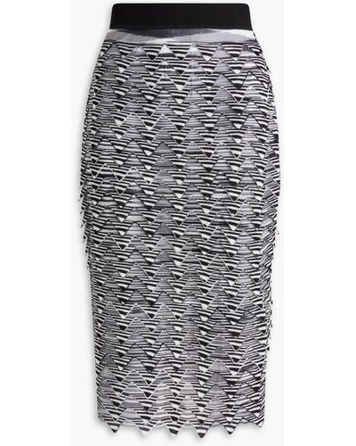 Missoni Marled Crochet-knit Skirt - Grey