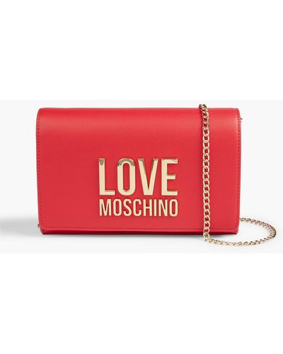 Love Moschino Faux Leather Shoulder Bag - Red