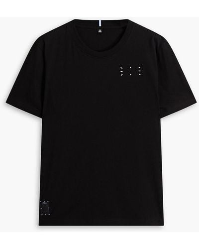 McQ Appliquéd Printed Cotton-jersey T-shirt - Black