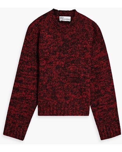 RED Valentino Marled Knitted Jumper - Red