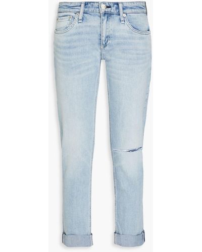 Rag & Bone Boyfriend-jeans aus denim in ausgewaschener optik - Blau
