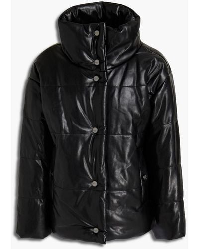 DKNY Quilted Faux Leather Jacket - Black