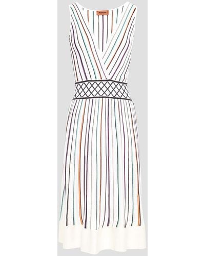 Missoni Striped Crochet-knit Dress - White