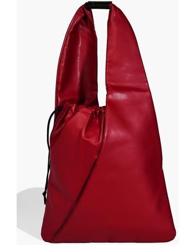 MM6 by Maison Martin Margiela Faux Leather Shoulder Bag - Red