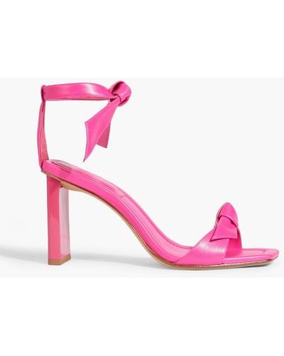 Alexandre Birman Clarita Pillar 85 Bow-detailed Leather Sandals - Pink