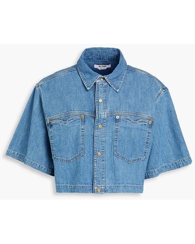 RE/DONE Cropped jeanshemd - Blau