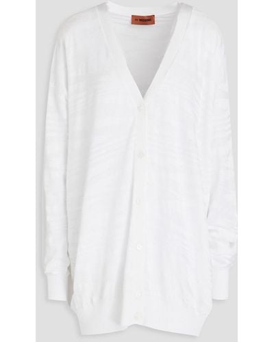 Missoni Oversized Jacquard-knit Cardigan - White