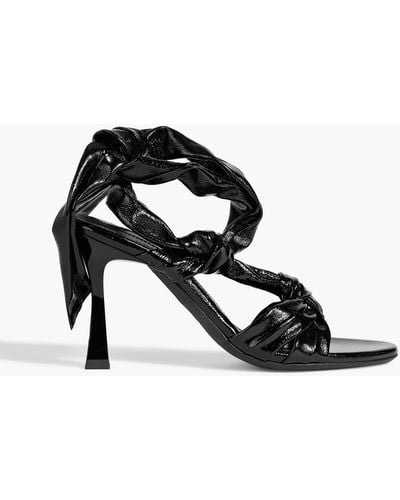 IRO Dydleen Textured Patent-leather Sandals - Black