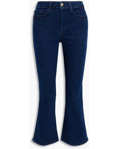 FRAME Le crop mini boot halbhohe kick-flare-jeans - Blau