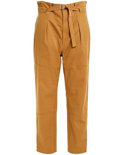 Rag & Bone Hunter Belted Cotton-twill Tapered Pants - Multicolour