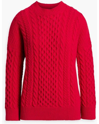 &Daughter Ina Cable-knit Wool Sweater - Red