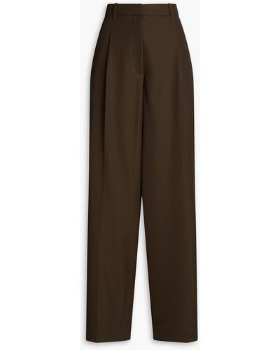 3.1 Phillip Lim Twill Wide-leg Trousers - Brown