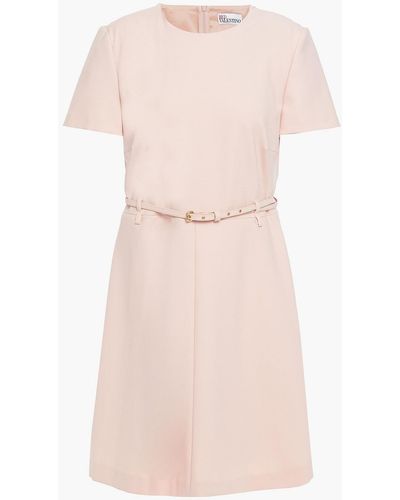RED Valentino Belted Cady Mini Dress - Pink